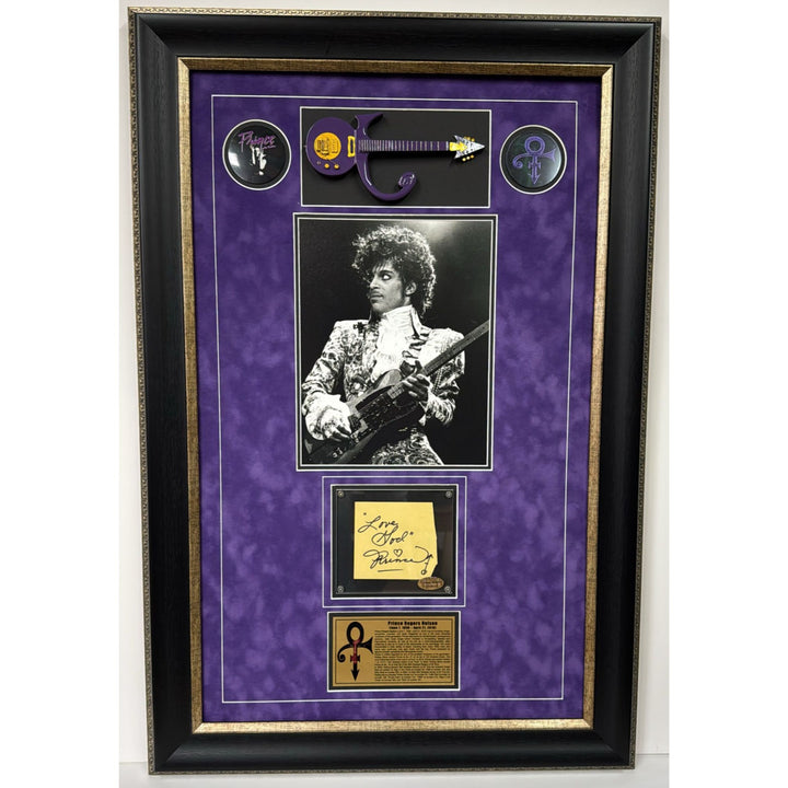 Prince Rogers Nelson signed autograph page book with museum quality frame (one of a kind with proof)