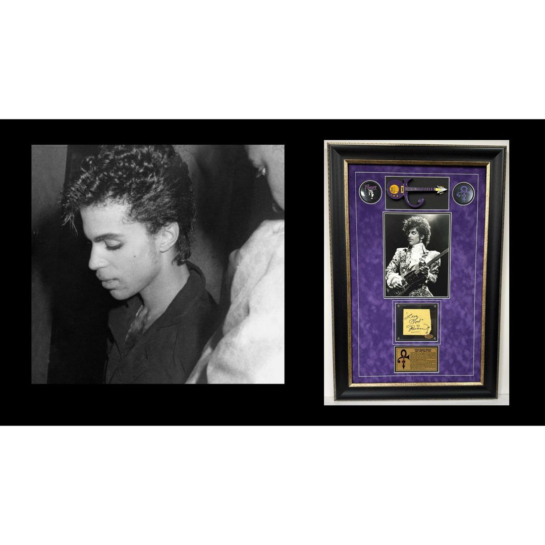 Prince Rogers Nelson signed autograph page book with museum quality frame (one of a kind with proof)