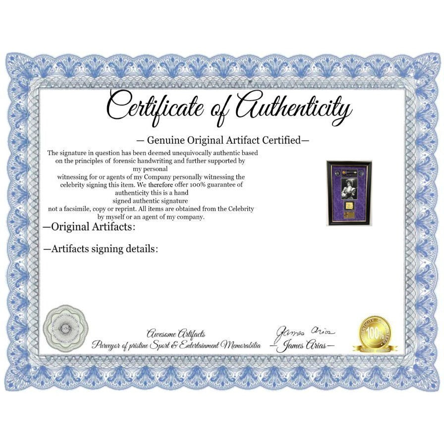 Prince Rogers Nelson signed autograph page book with museum quality frame (one of a kind with proof)