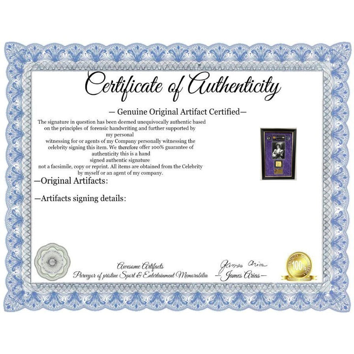 Prince Rogers Nelson signed autograph page book with museum quality frame (one of a kind with proof)