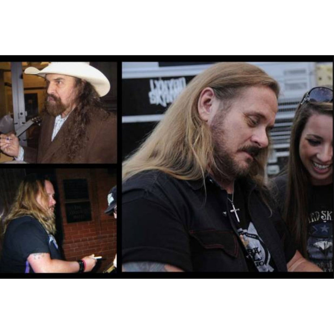 Lynyrd Skynyrd Gary Rossington, Johnny Van, Rickey Medlocke, Billy Powell, Ed King, Leon Wilkeson, Artimus Pyle & Alan Collins Fender signed with proof