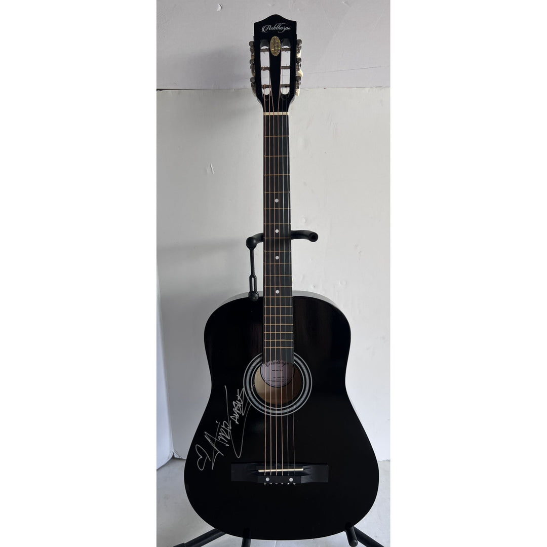 Avril Lavigne full size acoustic guitar signed with proof