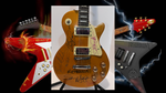 Load image into Gallery viewer, Eddie and Alex Van Halen David Lee Roth Sammy Hagar Michel Anthony Van Halen gold full-size Les Paul electric guitar signed with proof
