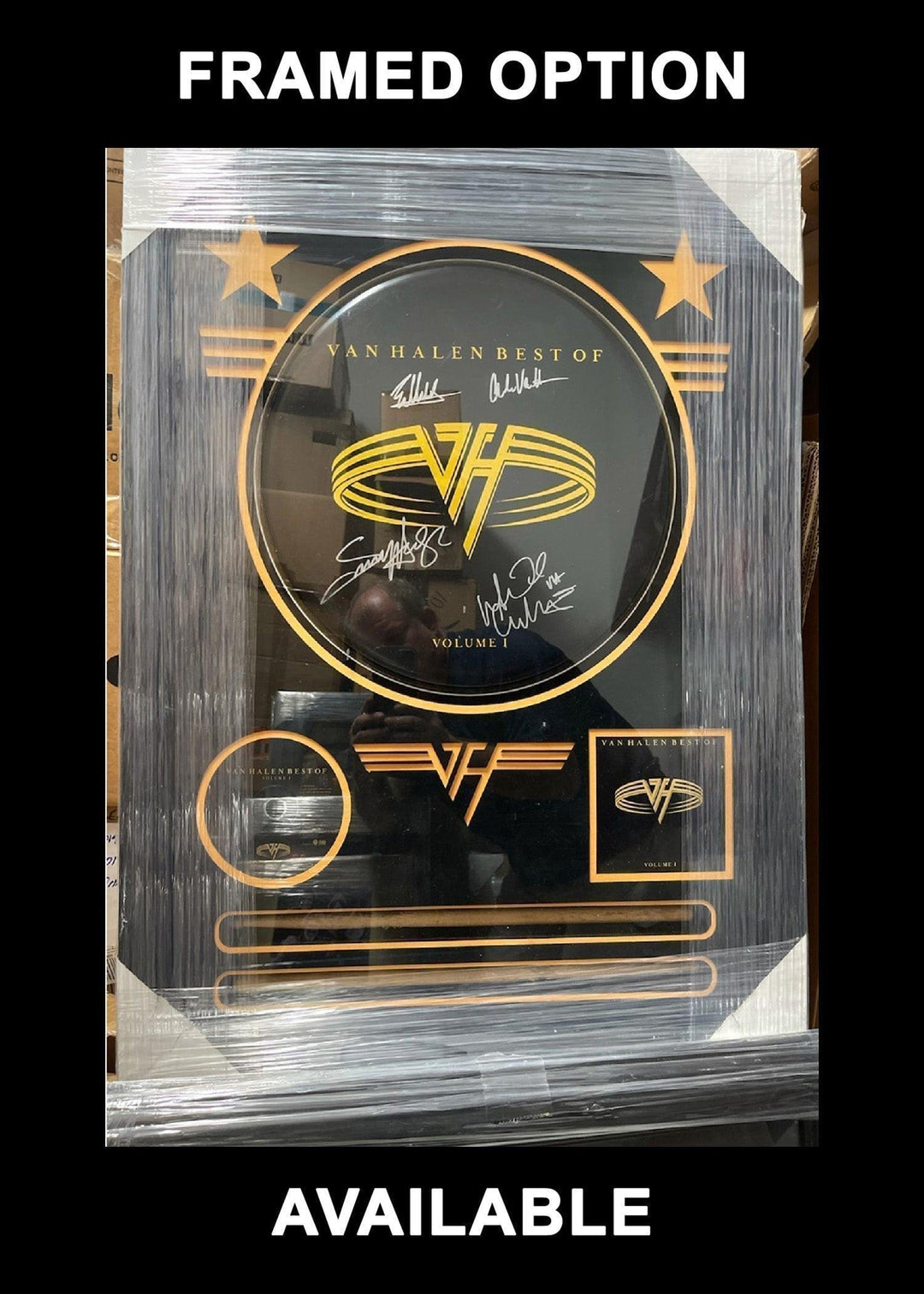 Pearl Jam Eddie Vedder, Mike McCready, Stone Gossard, Jeff Ament one-of-a-kind drumhead signed with proof awesome_artifact