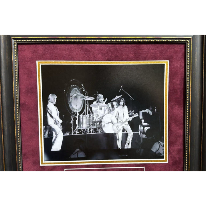 John Bonham authentic full concert 16x24 framed  ticket from the Led Zeppelin Winterland Ballroom Fillmore show on November 7, 1969 signed.