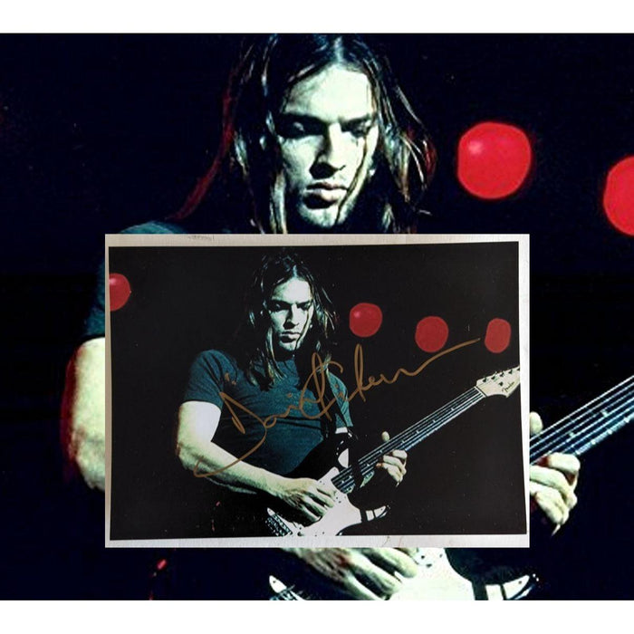 David Gilmour Pink Floyd 5x7 photo signed with proof