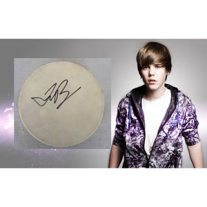Justin Bieber Tambourine 8" signed with proof