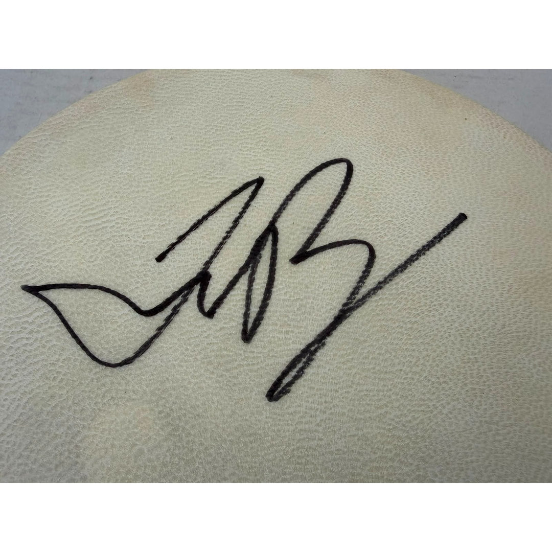 Justin Bieber Tambourine 8" signed with proof.