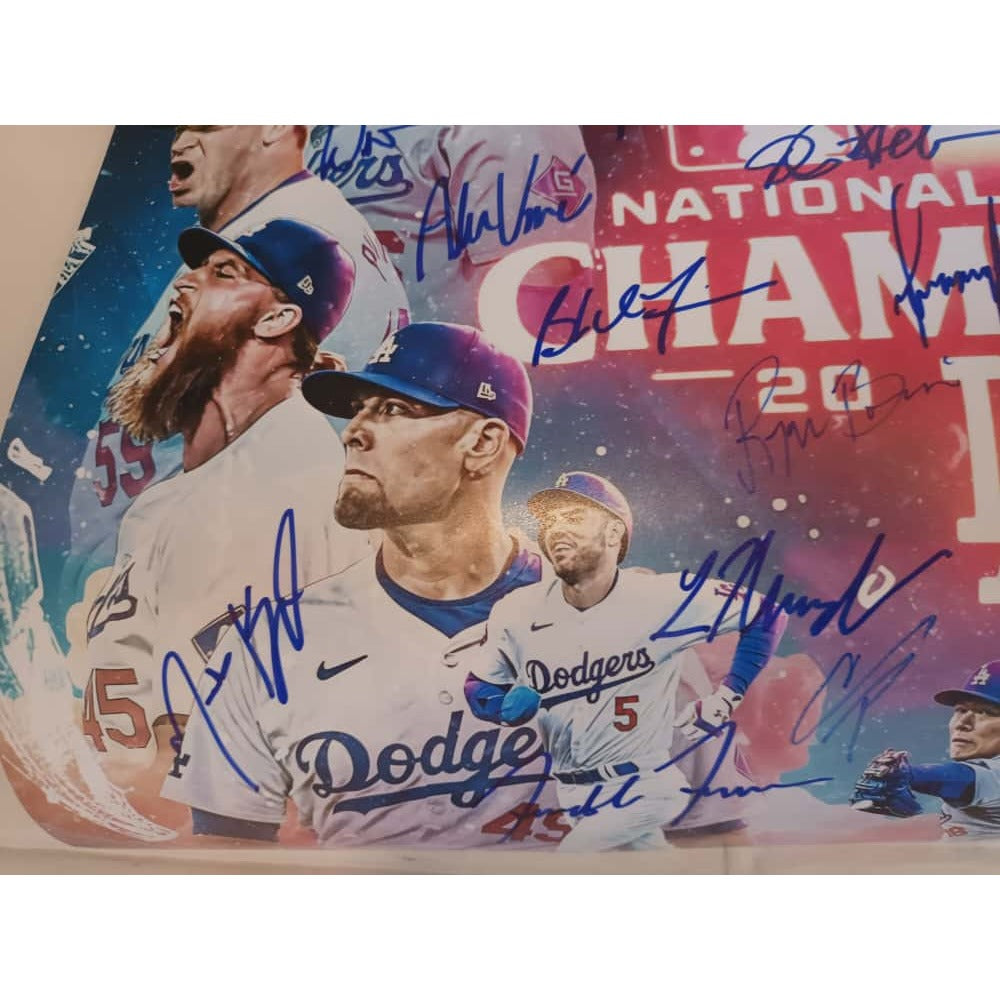 Los Angeles Dodgers Shohei Ohtani Freddie Freeman 2024 World Champions 16x20 photo signed with proof