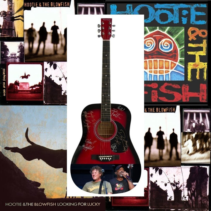 Darius Drucker Hootie and the Blowfish One of a Kind full size acoustic guitar signed with proof.