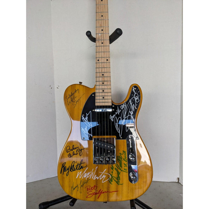 Bruce Springsteen, Clarence Clemens and the E Street band telecaster electric guitar signed with proof