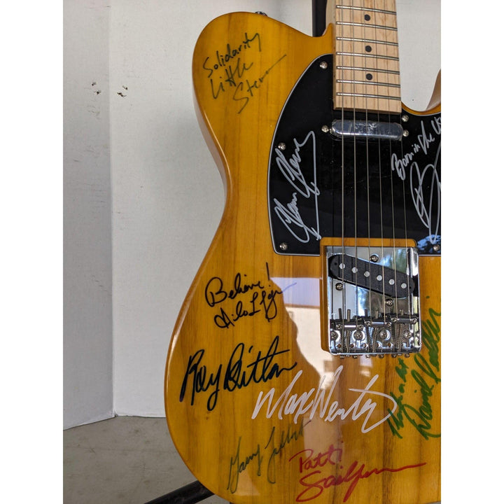 Bruce Springsteen, Clarence Clemens and the E Street band telecaster electric guitar signed with proof