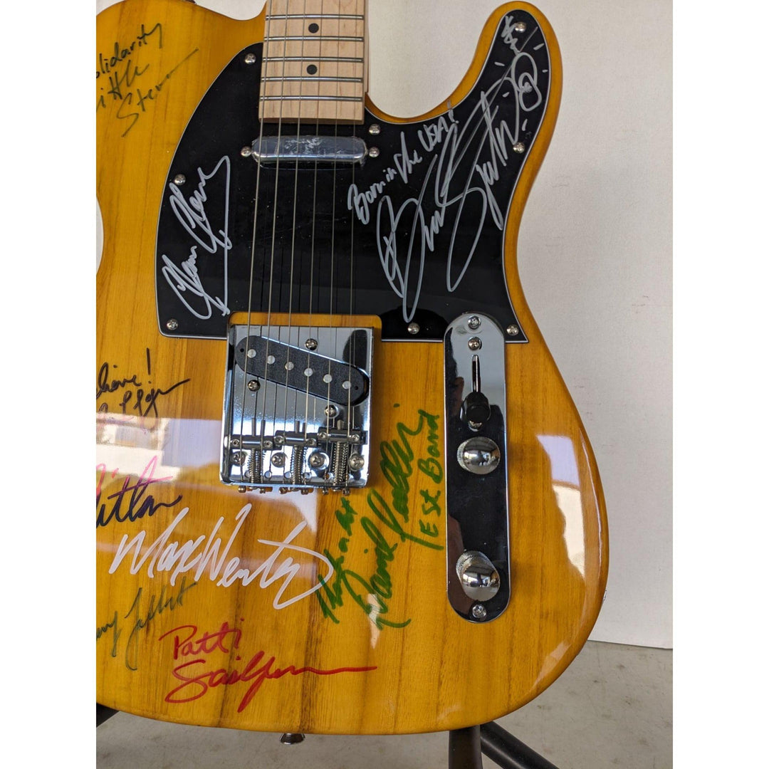 Bruce Springsteen, Clarence Clemens and the E Street band telecaster electric guitar signed with proof