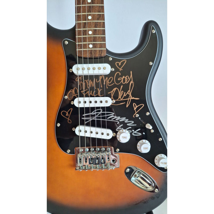 Rob Zombie & Marilyn Manson Fender Stratocaster electric guitar signed with proof