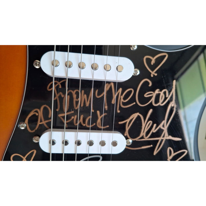 Rob Zombie & Marilyn Manson Fender Stratocaster electric guitar signed with proof