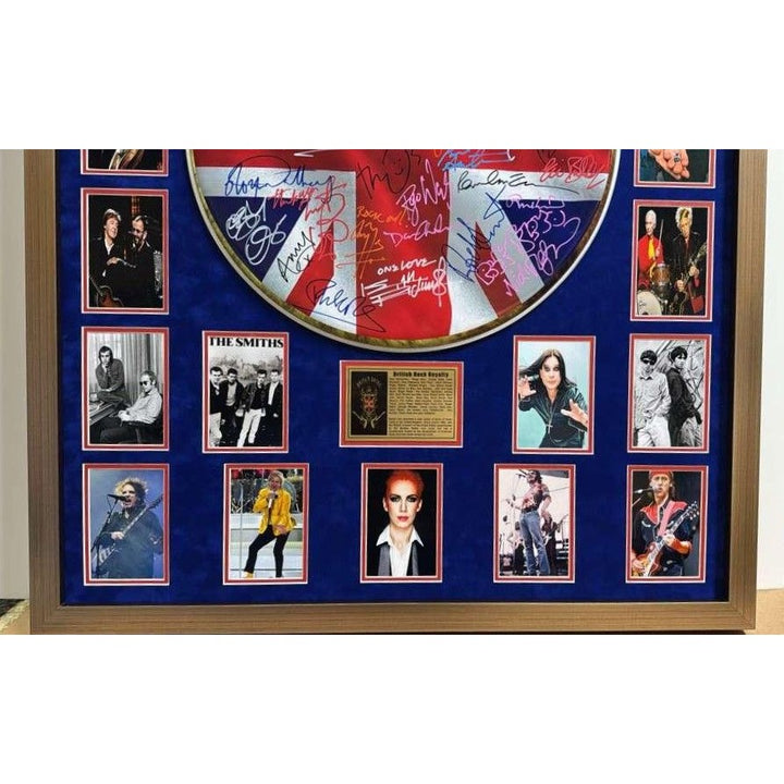 UK British Rock n Roll Icons (44) 22" drum head Paul McCartney, Elton John, Jimmy Page, Keith Richards, David Gilmour signed with proof.