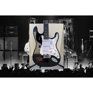 Geddy Lee Alex Lifeson Neil Peart Rush Stratocaster electric guitar signed with proof