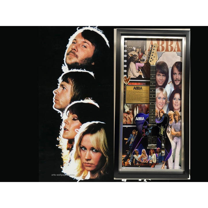 ABBA Agnetha Fältskog Anni-Frid Lyngstad Björn Ulvaeus Benny Andersson "One of a Kind" telecaster full size electric guitar frame