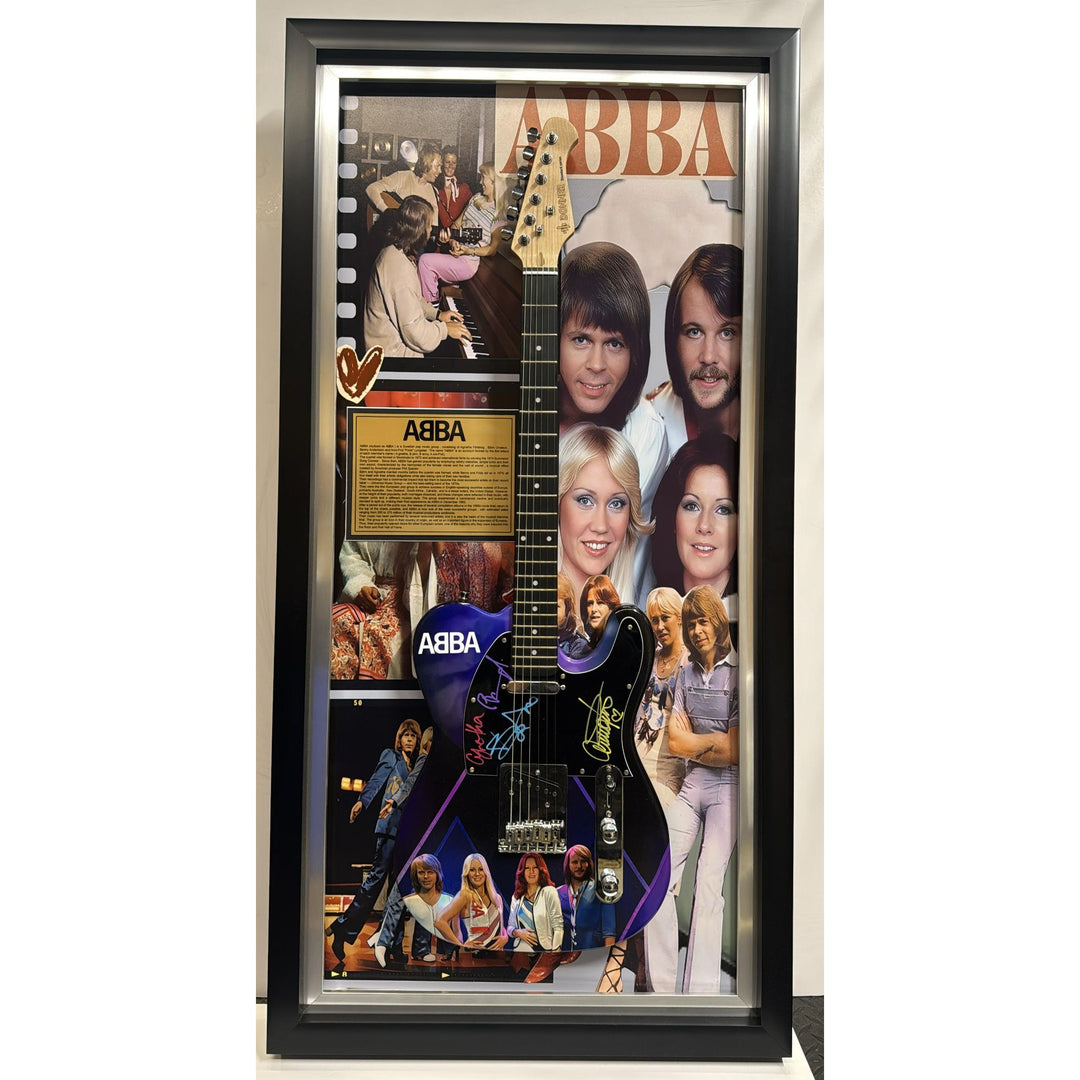 ABBA Agnetha Fältskog Anni-Frid Lyngstad Björn Ulvaeus Benny Andersson "One of a Kind" telecaster full size electric guitar frame