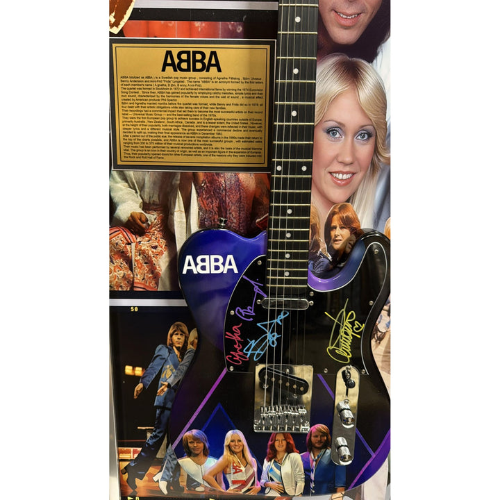 ABBA Agnetha Fältskog Anni-Frid Lyngstad Björn Ulvaeus Benny Andersson "One of a Kind" telecaster full size electric guitar frame