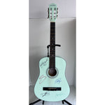 Load image into Gallery viewer, TOTO Bobby Kimbal David Paich Mike Porcaro David Hungate Steve Porcaro full size Green acoustic guitar signed with proof
