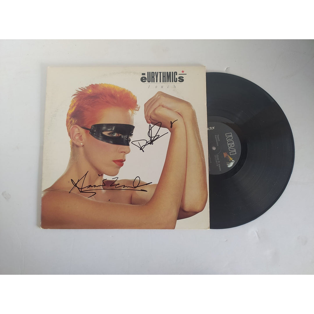 Eurhythmics Annie Lennox and Dave Stewart original LP signed with proof