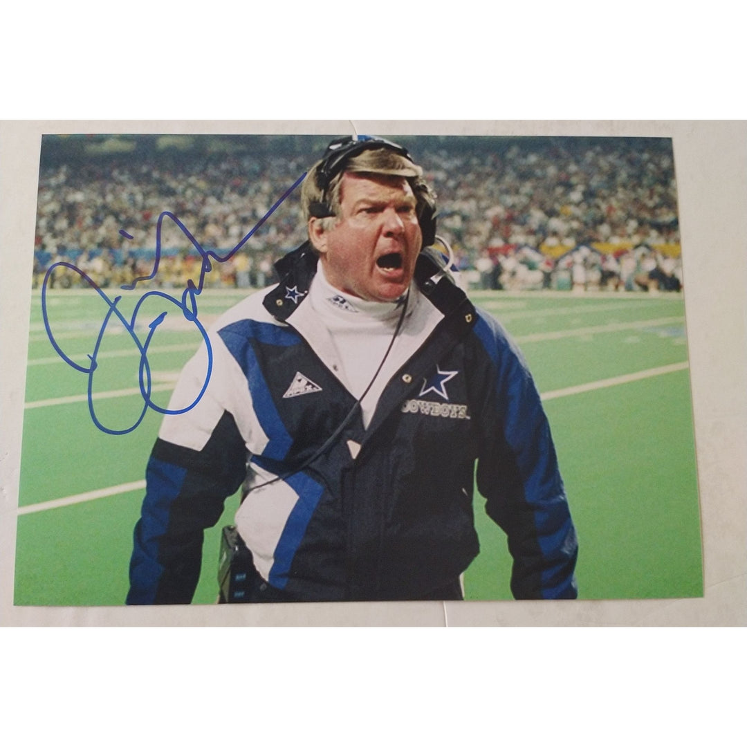 Jimmy Johnson, Dallas Cowboys, Dynasty, signed, 5x7 photo