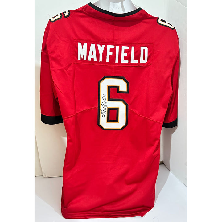 Baker Mayfield Tampa Bay Buccaneers Nike size Lg game model jersey signed with proof