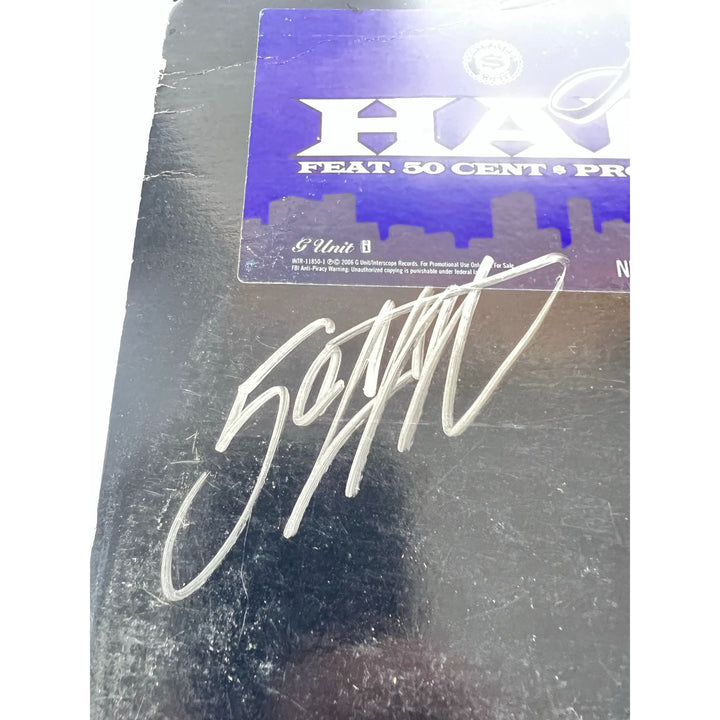 Lloyd Banks "Hands Up" "50 Cent" Curtis Jackson & "Slim Shady" "Eminem" Marshall Mathers original lp signed with proof