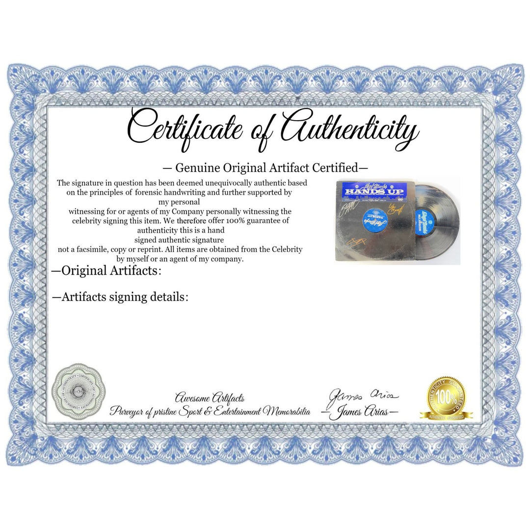 Lloyd Banks "Hands Up" "50 Cent" Curtis Jackson & "Slim Shady" "Eminem" Marshall Mathers original lp signed with proof