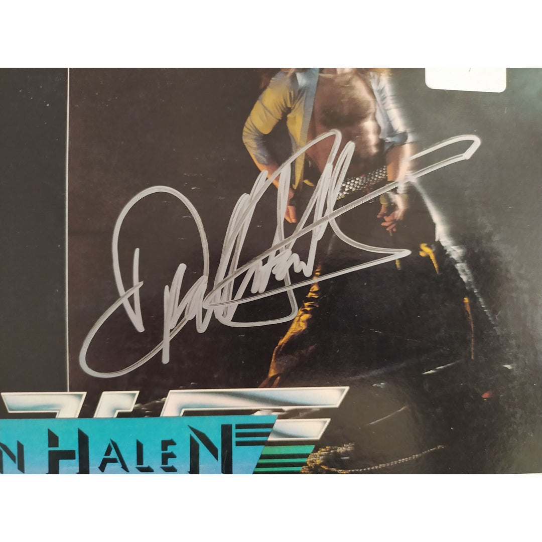 Eddie Van Halen David Lee Roth Alex Van Halen Michael Anthony original Van Halen LP signed with proof