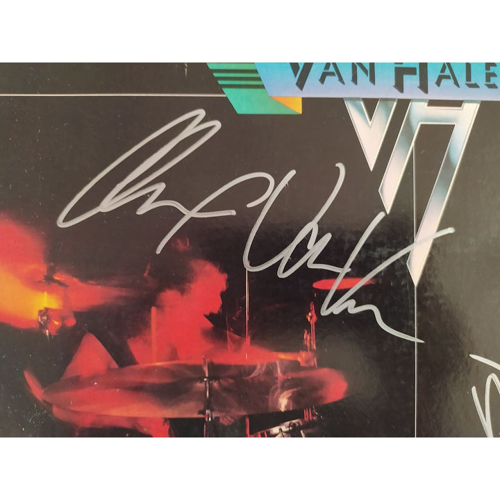 Eddie Van Halen David Lee Roth Alex Van Halen Michael Anthony original Van Halen LP signed with proof