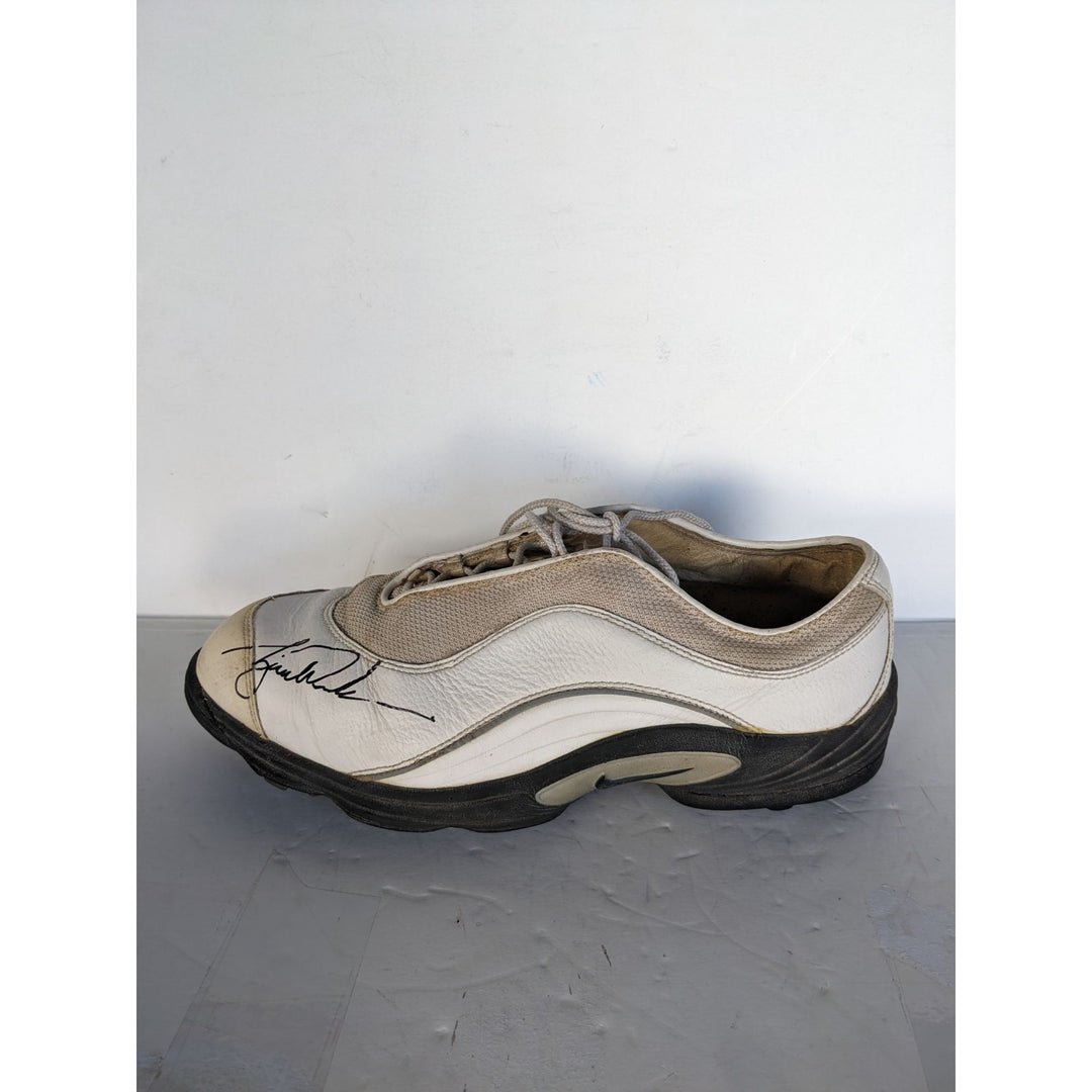 Tiger Woods "The GOAT" Nike Golf shoe signed with proof unique & rare size/11