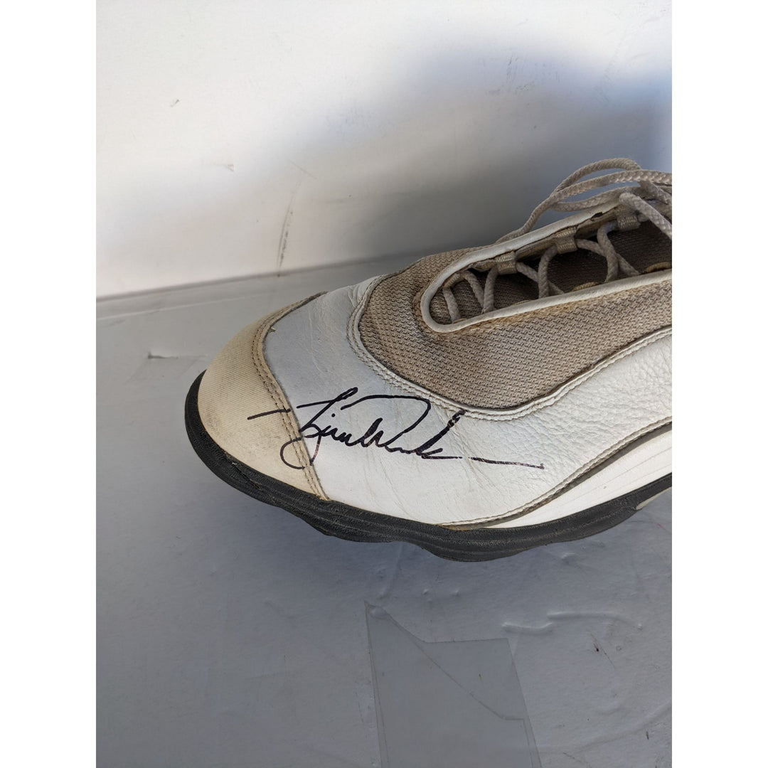 Tiger Woods "The GOAT" Nike Golf shoe signed with proof unique & rare size/11