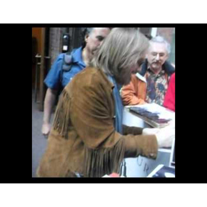 Tom Petty with self sketch 41' full size acoustic guitar signed with proof