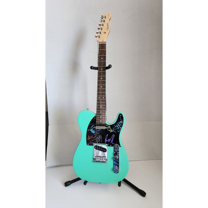 Linkin Park Chester B, Mike Shinoda, Brad Delson, Dave Farrell, Joe Hahn, Rob Bourdon authentic Fender telecaster electric guitar signed