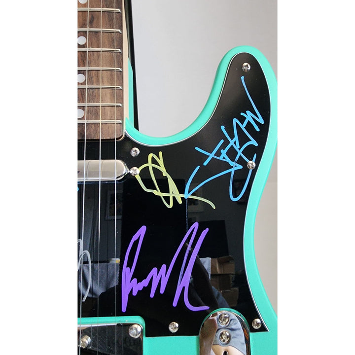 Linkin Park Chester B, Mike Shinoda, Brad Delson, Dave Farrell, Joe Hahn, Rob Bourdon authentic Fender telecaster electric guitar signed