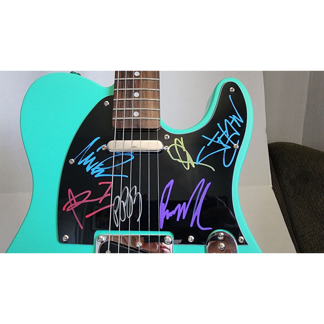 Linkin Park Chester B, Mike Shinoda, Brad Delson, Dave Farrell, Joe Hahn, Rob Bourdon authentic Fender telecaster electric guitar signed