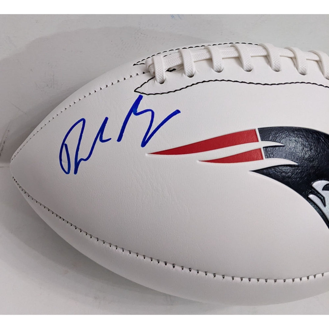 Drake Maye New England Patriots full size football signed with proof