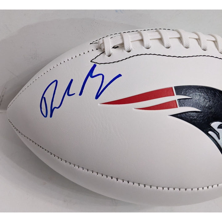 Drake Maye New England Patriots full size football signed with proof