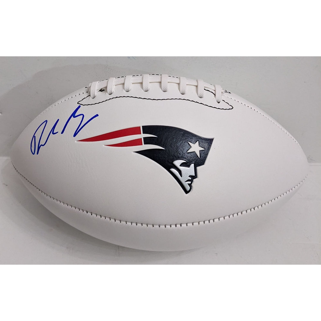 Drake Maye New England Patriots full size football signed with proof