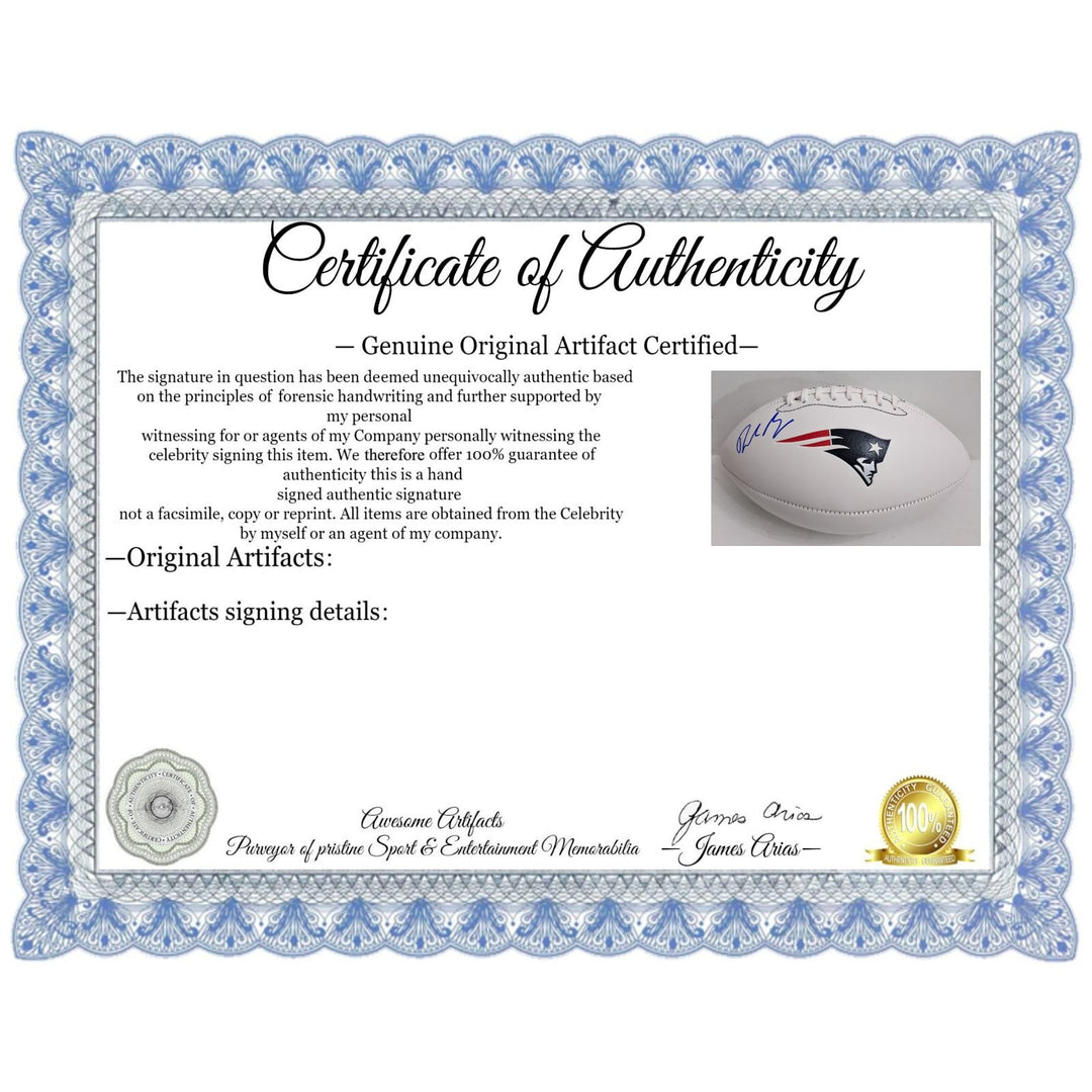 Drake Maye New England Patriots full size football signed with proof