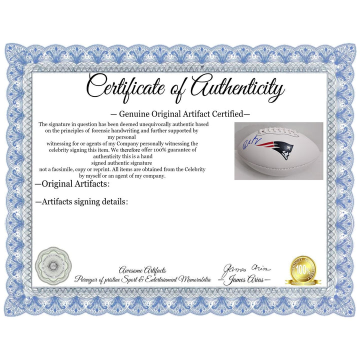Drake Maye New England Patriots full size football signed with proof