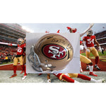 Load image into Gallery viewer, Christian McCaffrey Deebo Samuel Brock Purdy San Francisco 49ers Riddell Speed game model helmet signed with proof
