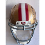 Load image into Gallery viewer, Christian McCaffrey Deebo Samuel Brock Purdy San Francisco 49ers Riddell Speed game model helmet signed with proof
