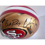 Load image into Gallery viewer, Christian McCaffrey Deebo Samuel Brock Purdy San Francisco 49ers Riddell Speed game model helmet signed with proof
