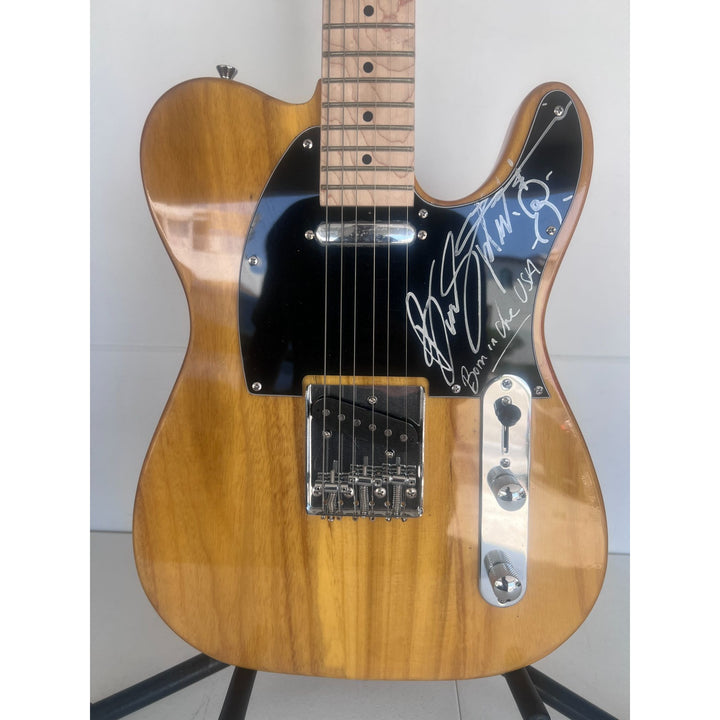 Bruce Springsteen Telecaster full size electric guitar signed with inscription "Born in the USA" and sketch with proof.