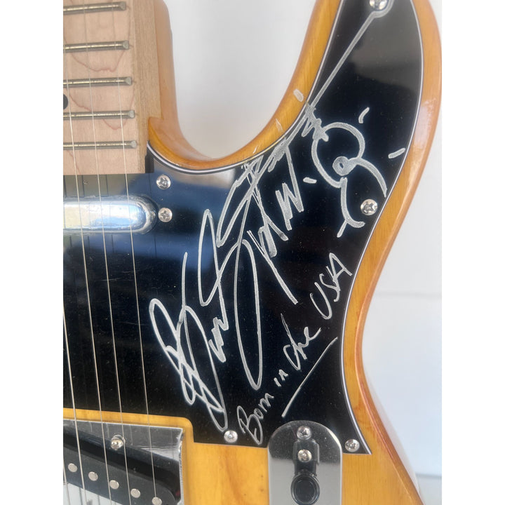 Bruce Springsteen Telecaster full size electric guitar signed with inscription "Born in the USA" and sketch with proof.