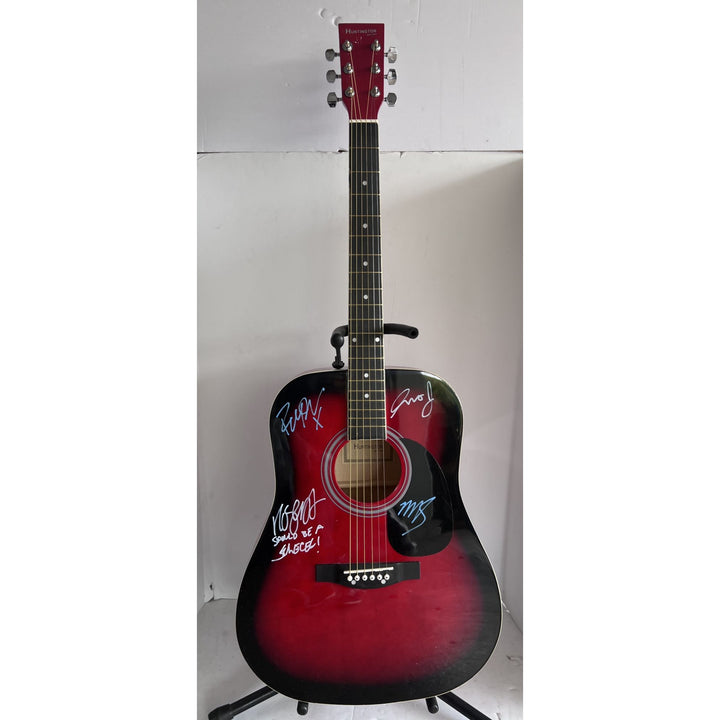 Robert Smith and the Cure full size acoustic guitar signed with proof