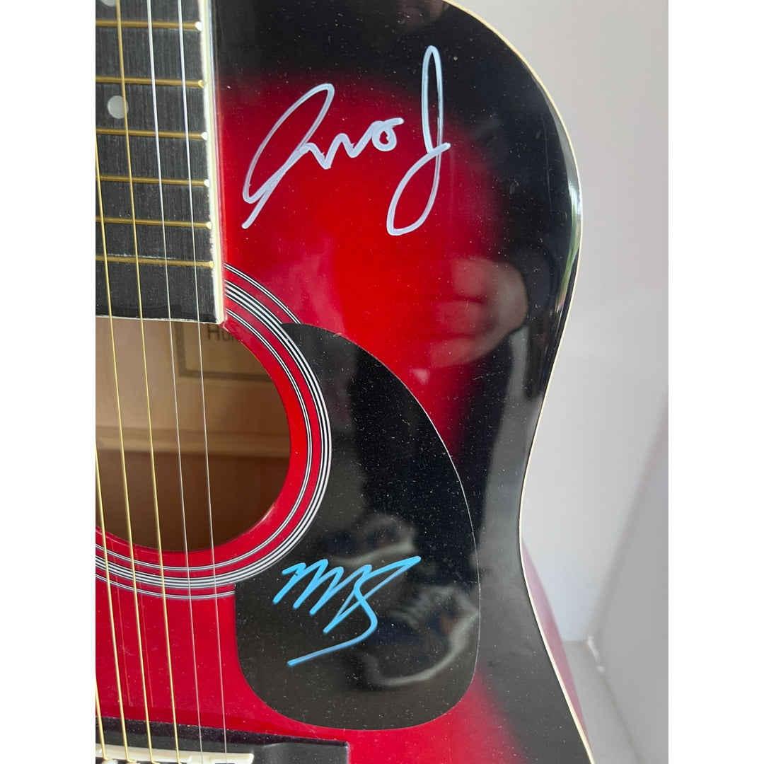 Robert Smith and the Cure full size acoustic guitar signed with proof